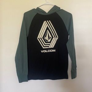 Boys M Volcom Hooded Long Sleeve Tee (NWT)
